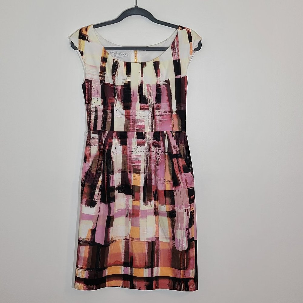 Maggy London Dress with Pockets Size 4 Spring Easter Preppy Colorful